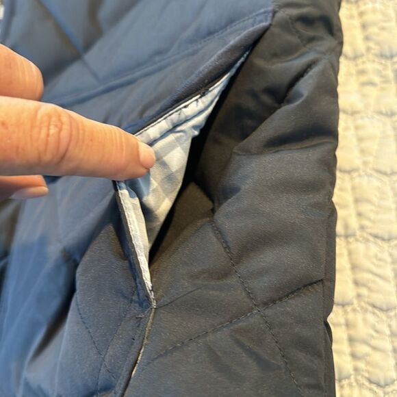 J Crew NWOT Excursion Quilted Vest Puffer Vest Gingham Lined Black AP678 Size M - Picture 4 of 8